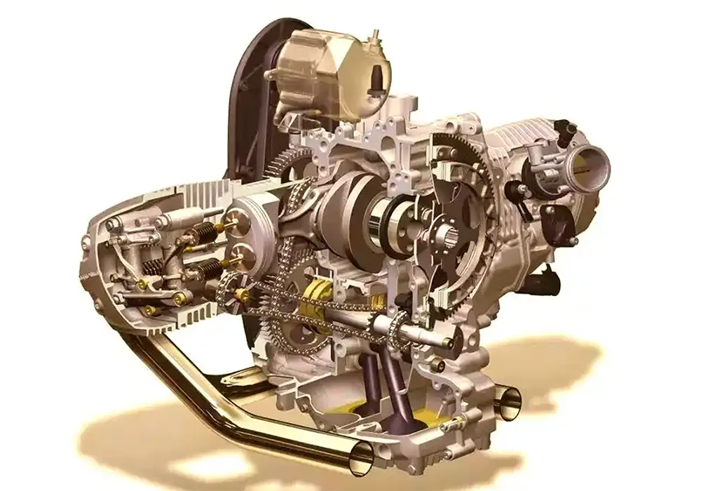 Sistem prenosa in prestavljanja zobnikov motornih koles